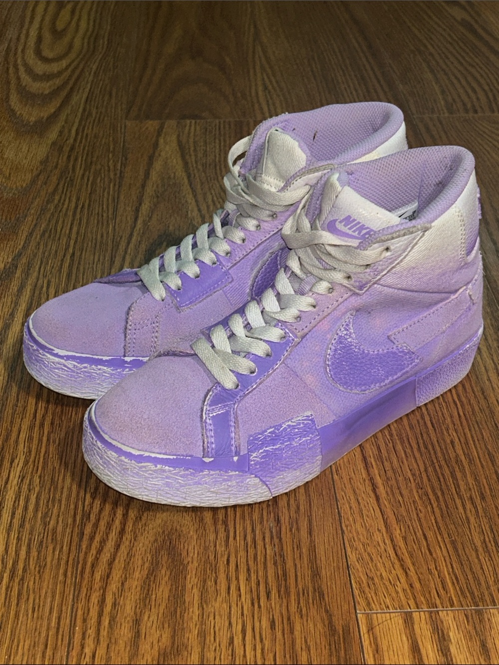 Nike SB Zoom Blazer Mid PRM Premium Youth Size 4 “Lilac Purple” (DR9087-555) - Picture 5 of 9